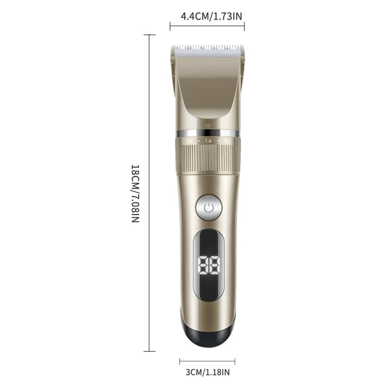 Rechargeable pet clipper set for dogs and cats with grooming accessories